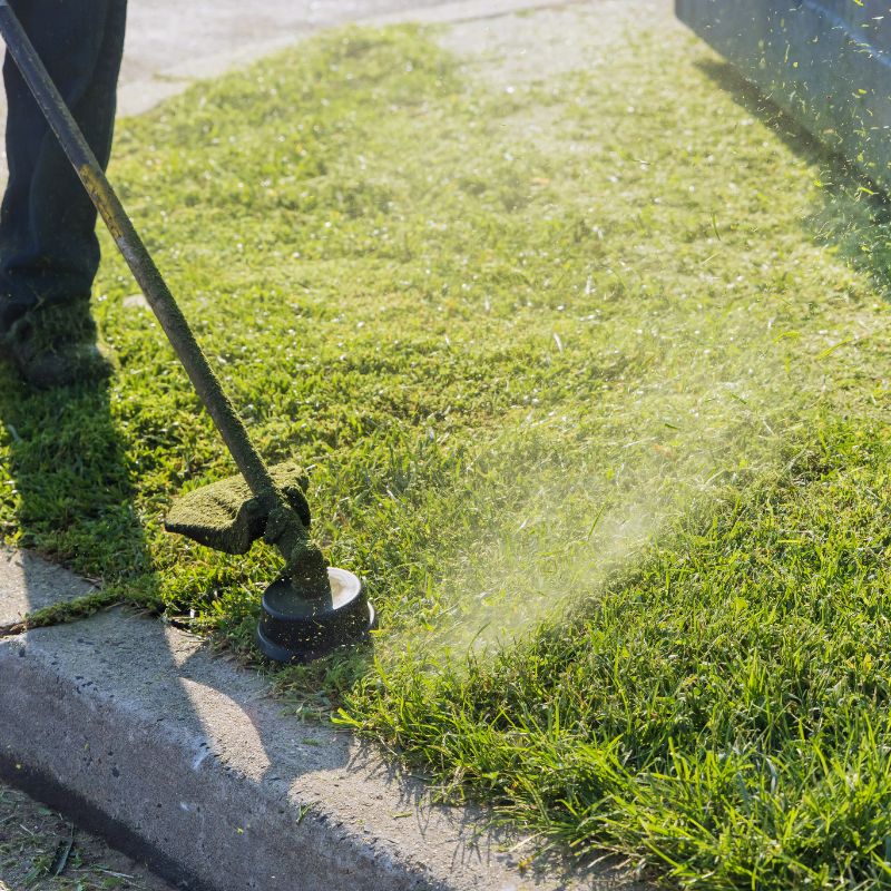 String trimming a lawn curb in Semmes AL